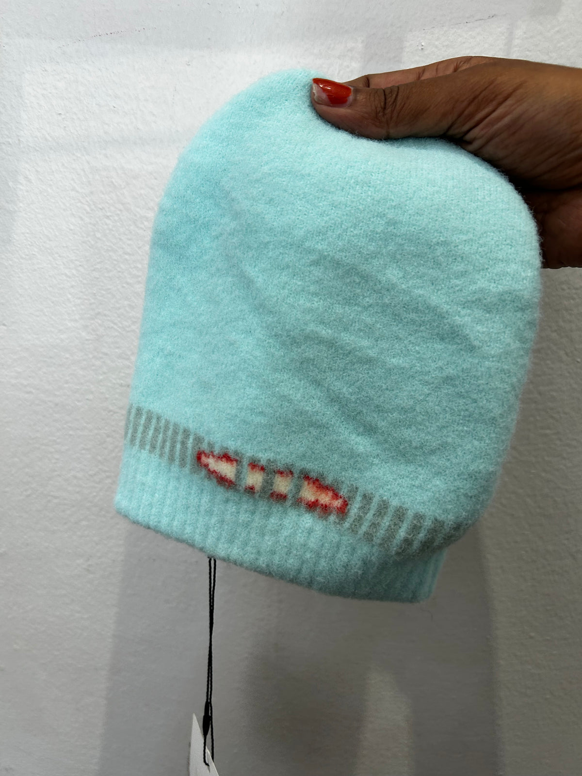 Light blue cool pattern hat 12m-2y