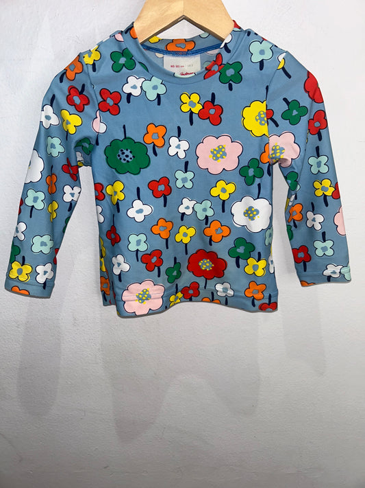 Hannah Andersson floral rashguard 2y