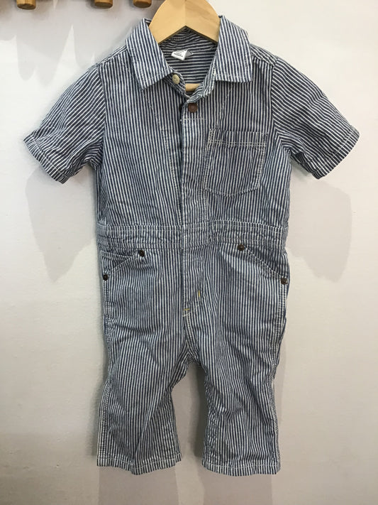 Denim striped coveralls 18-24m