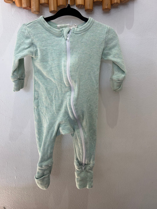 Parade Organics teal sleeper 0-3m