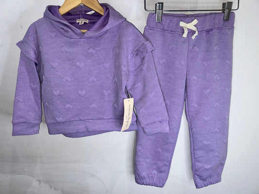 Purple Heart Jogger Set 3y