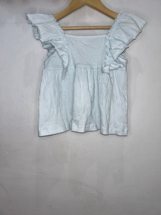 Light blue texture blouse 2-3y