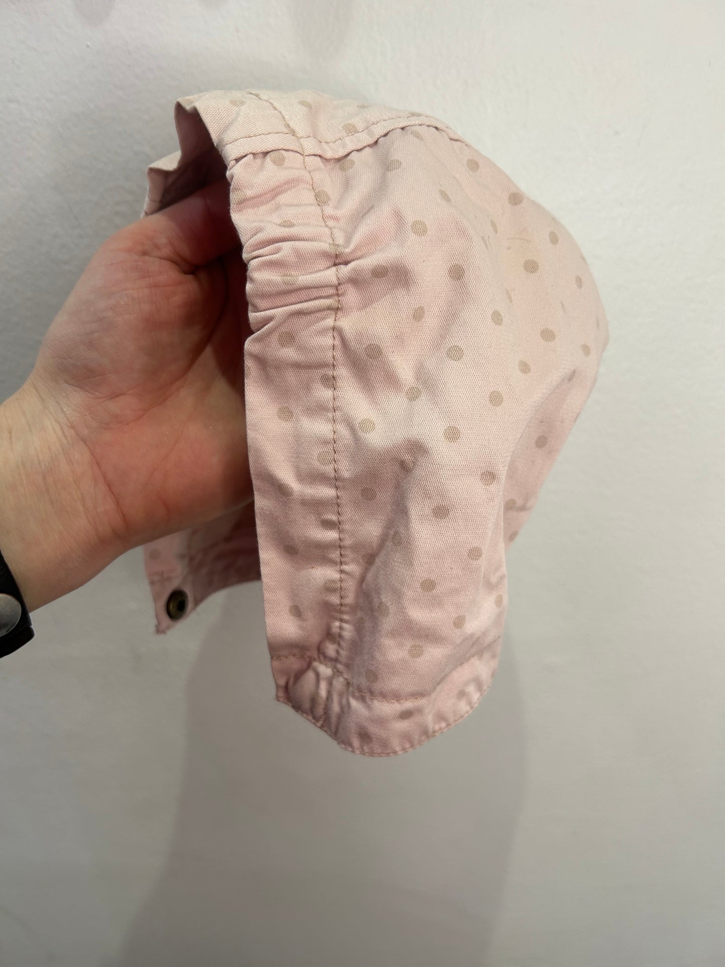 Pink dots canvas jacket 12-18m
