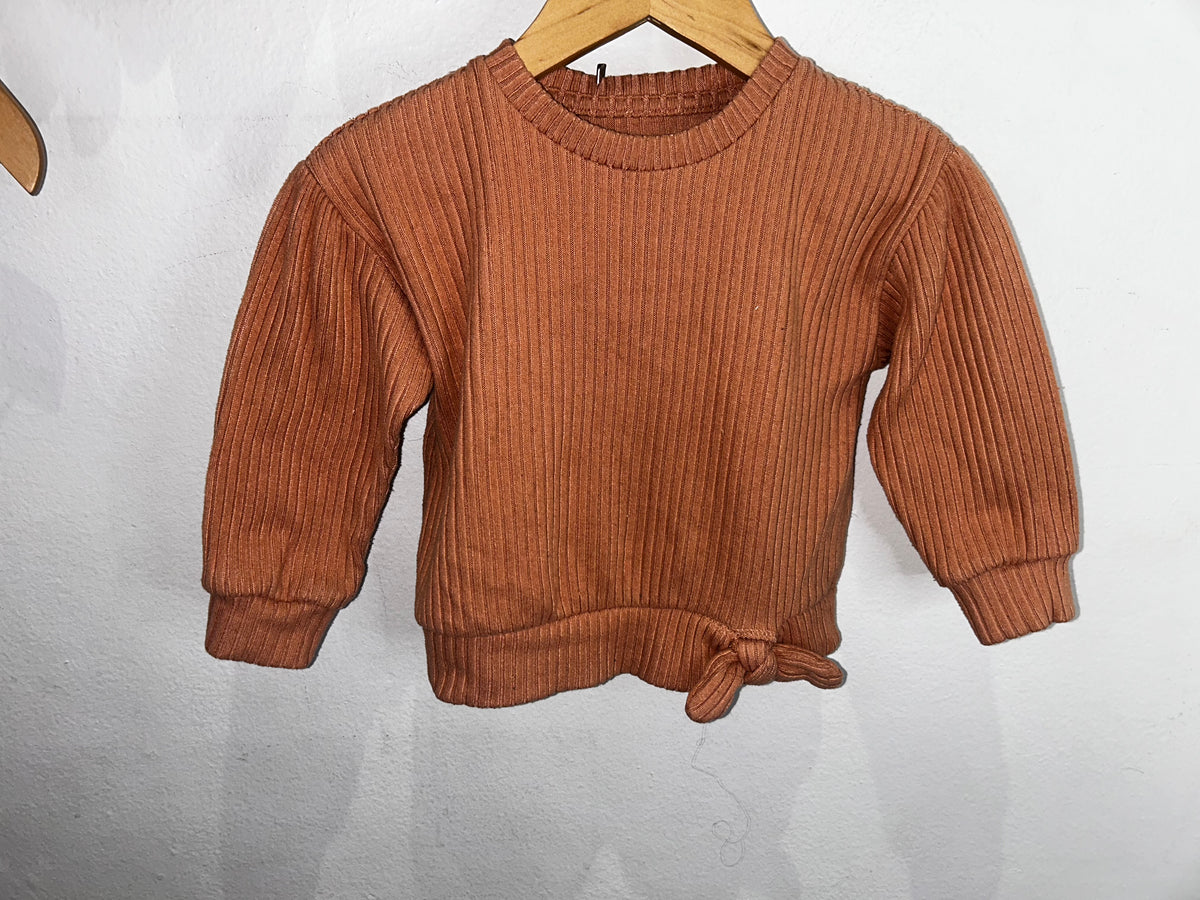 Rust ribbed set 12-18m