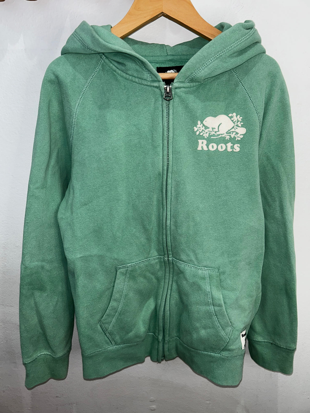 Roots green sweatshirt 9-10y