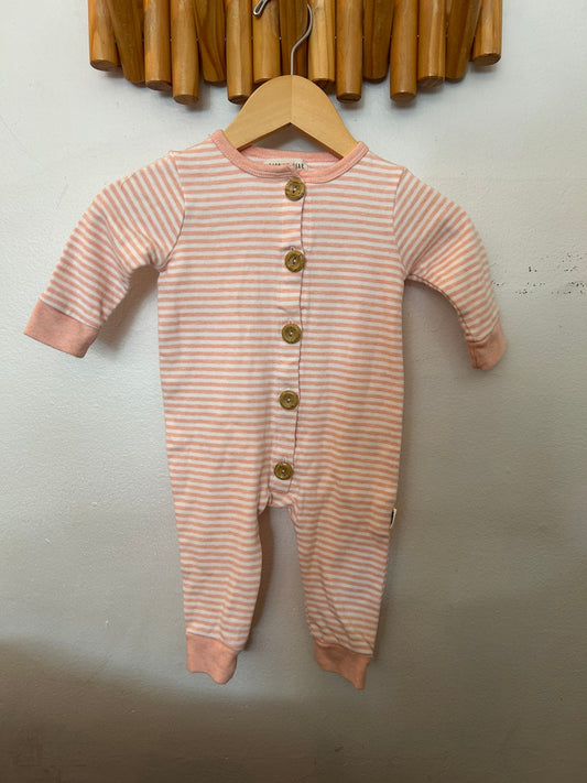 Rabbit & Bear stripey romper 6-9m