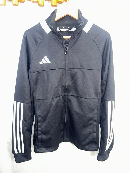 Adidas black zip-up 11-12y