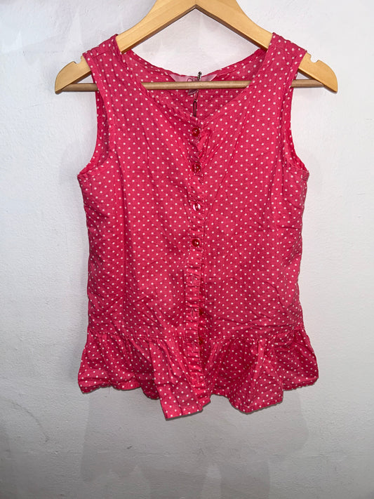 Pink polka dots tee 7-8y