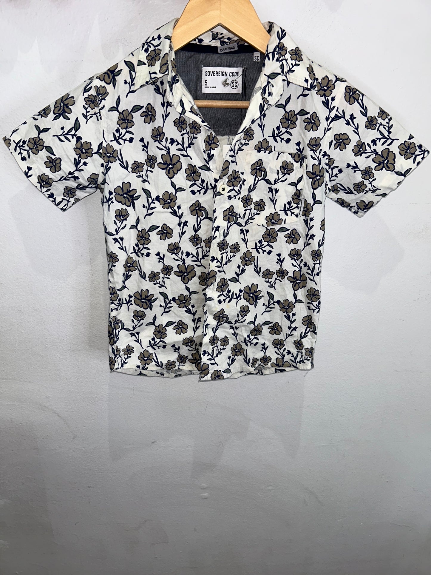 Batik floral print shirt 5y