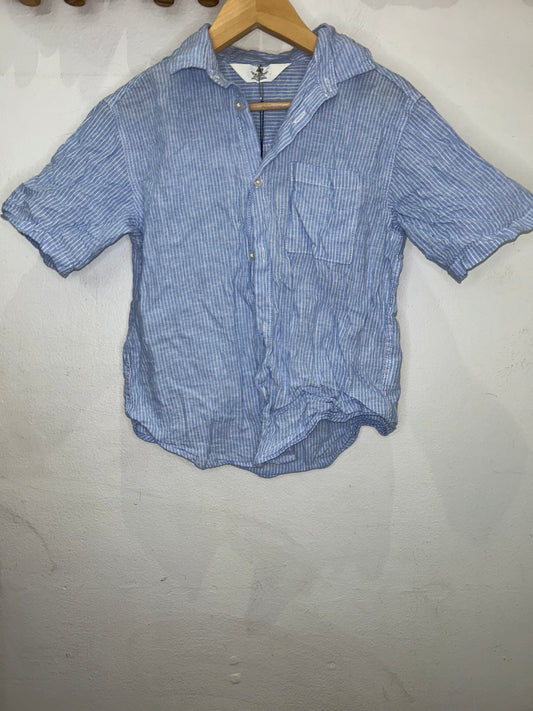 Light blue stripe breezy shirt 7-8y