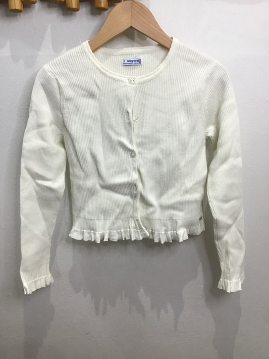 Mayoral white cardigan 9y