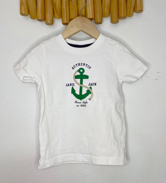 Janie & Jack green anchor tee 18-24m