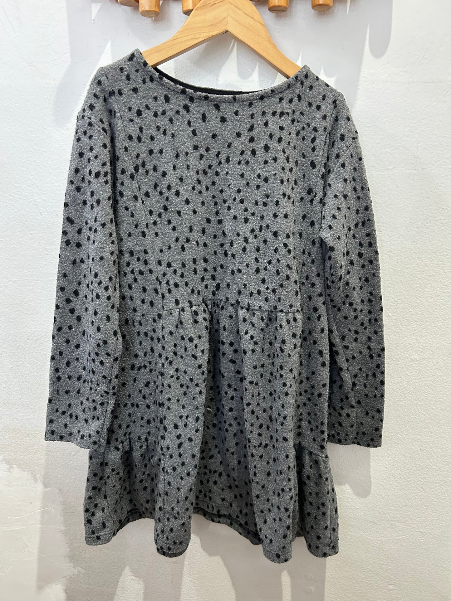 Grey dots sweater dress 8y