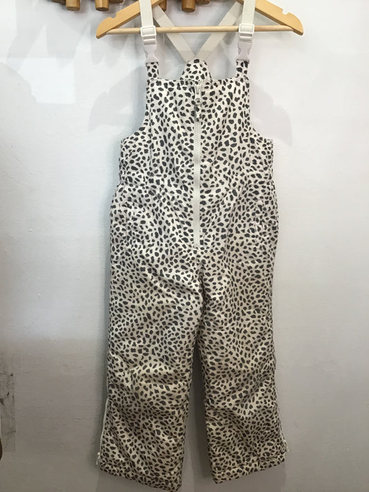 Leopard bib snowpants 5y