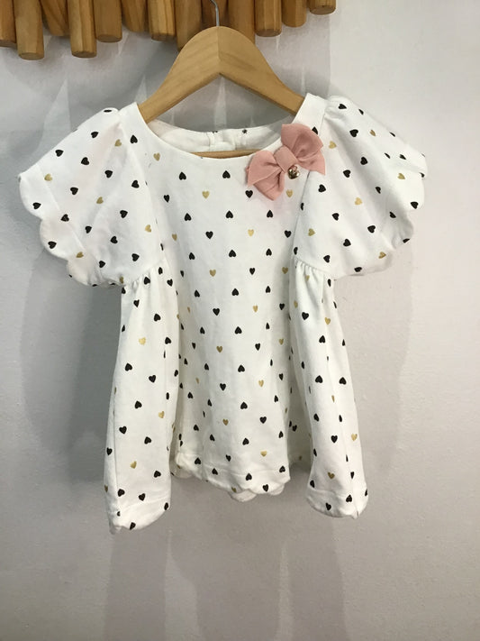 Hearts scallop dress 18-24m