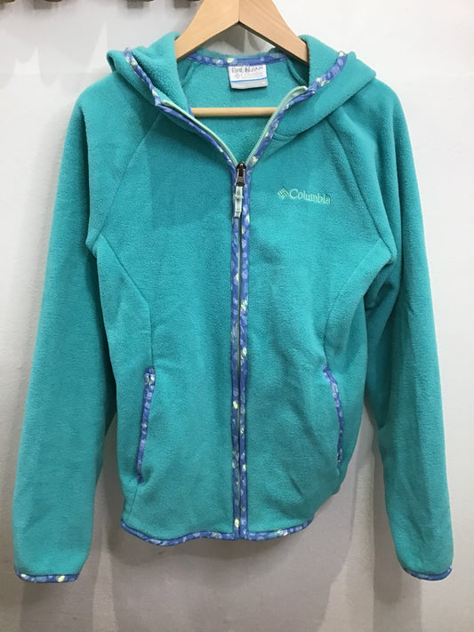 Teal fleece zip-up 10-12y