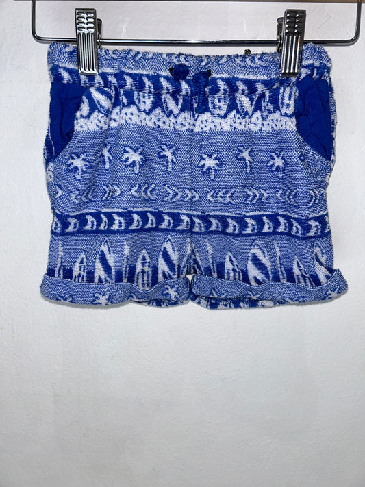 Blue print terry shorts 18-24m