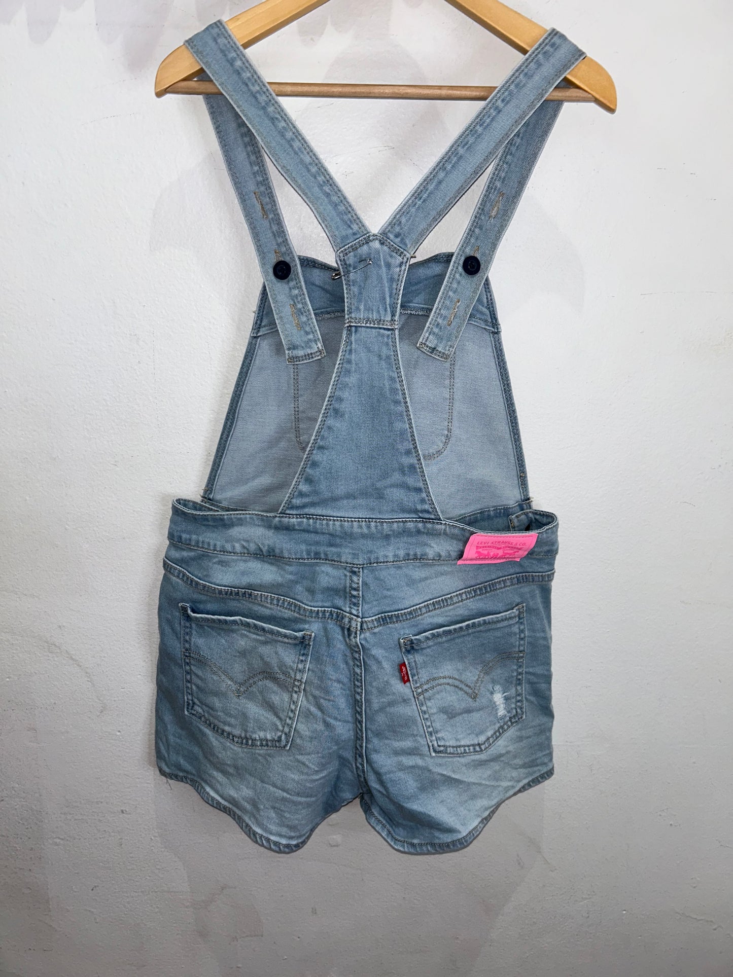 Lightwash shorty overalls 12y