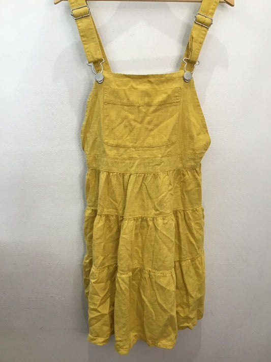 Yellow pinafore romper 10y