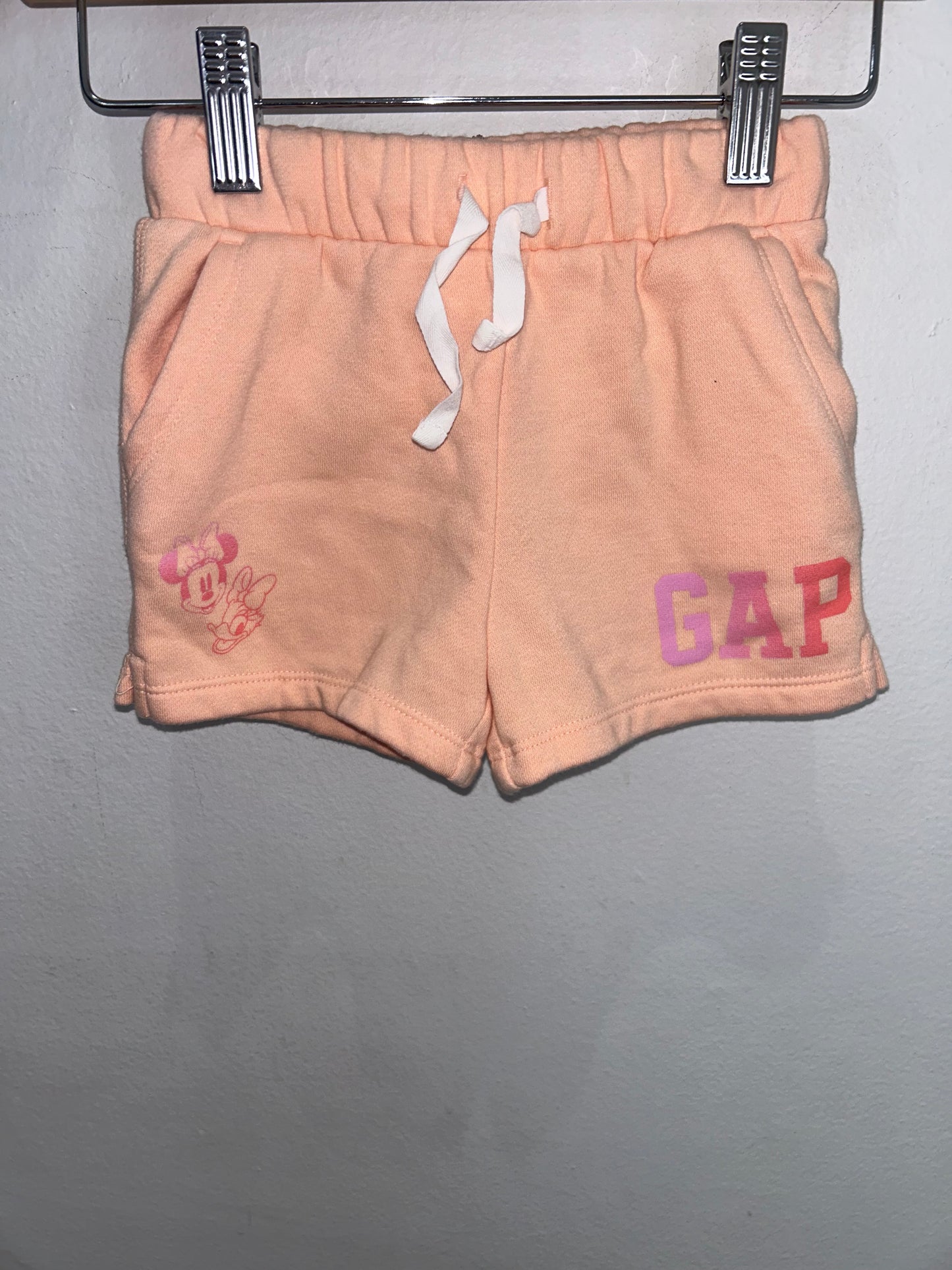 Peach Minnie jogger shorts 3y