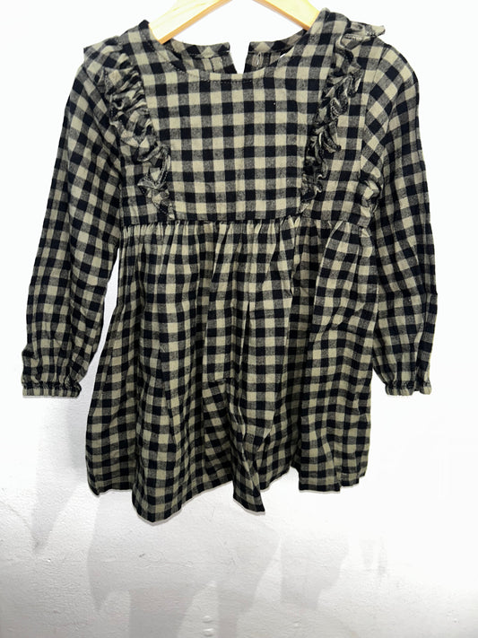 Miles the Label olive flannel dress 24m