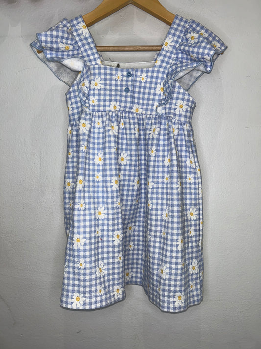 Blue daisies dress 4y
