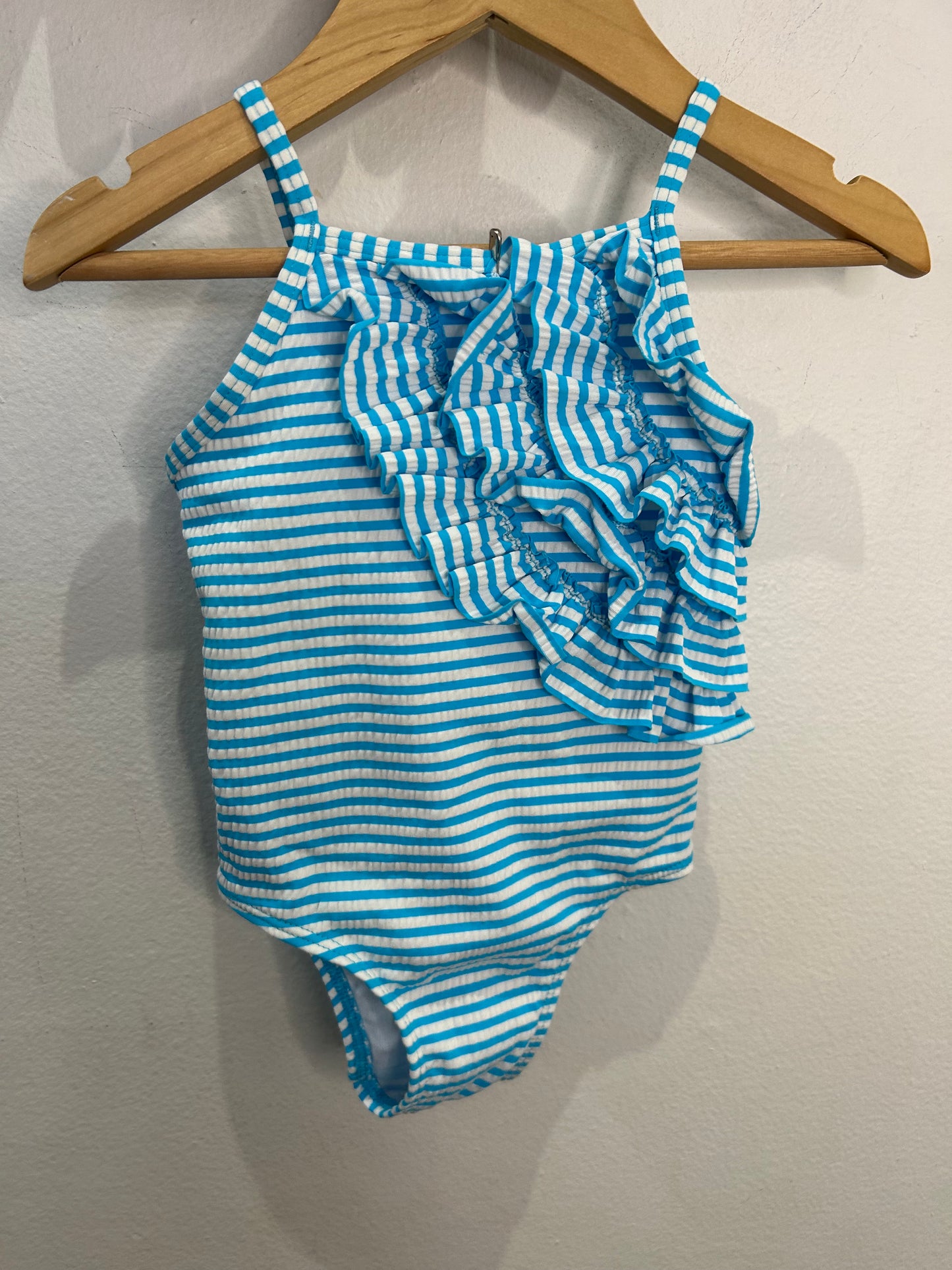 Light blue stripes swimsuit 12-18m