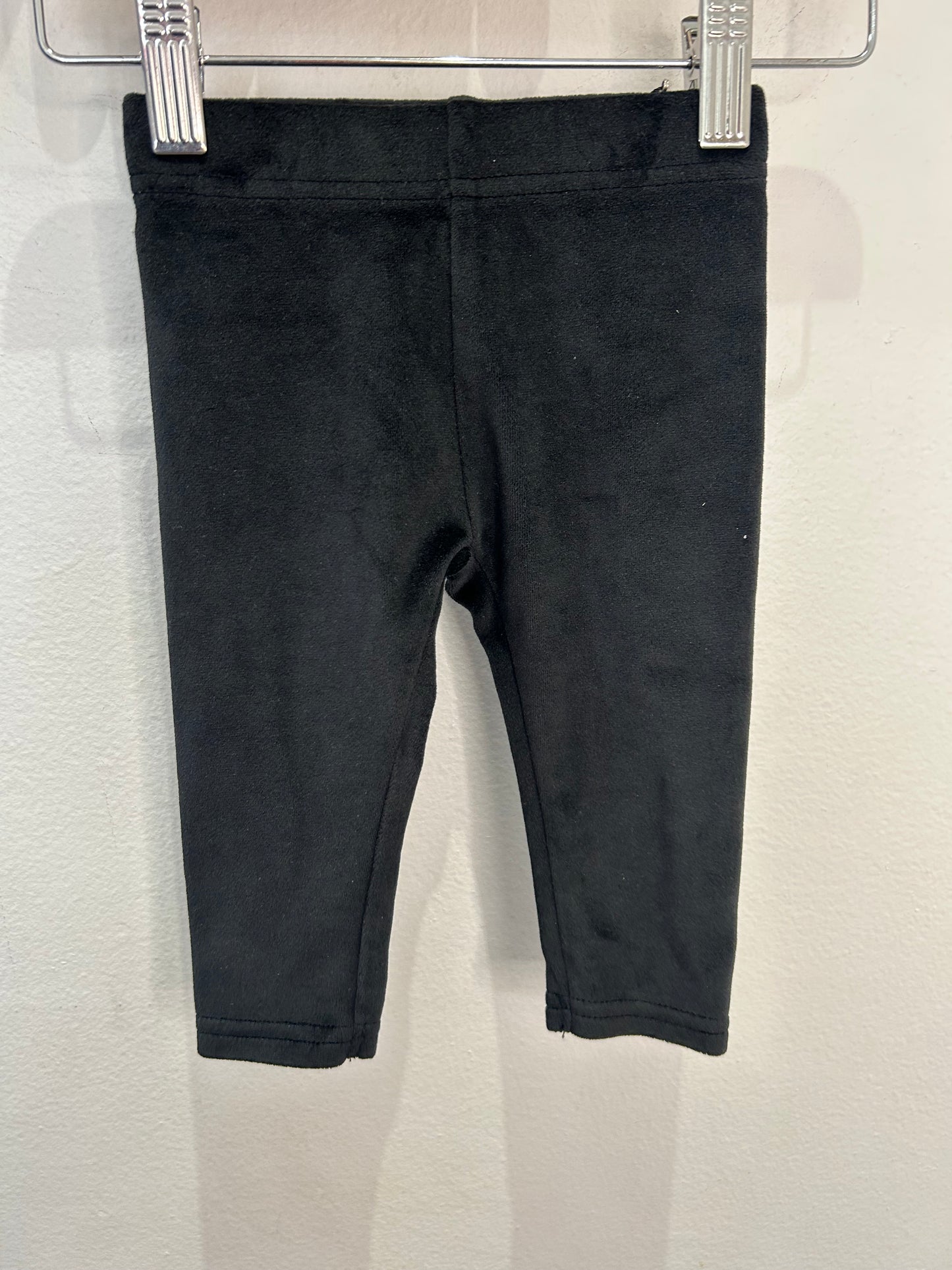 Black velvet legigngs 6-12m