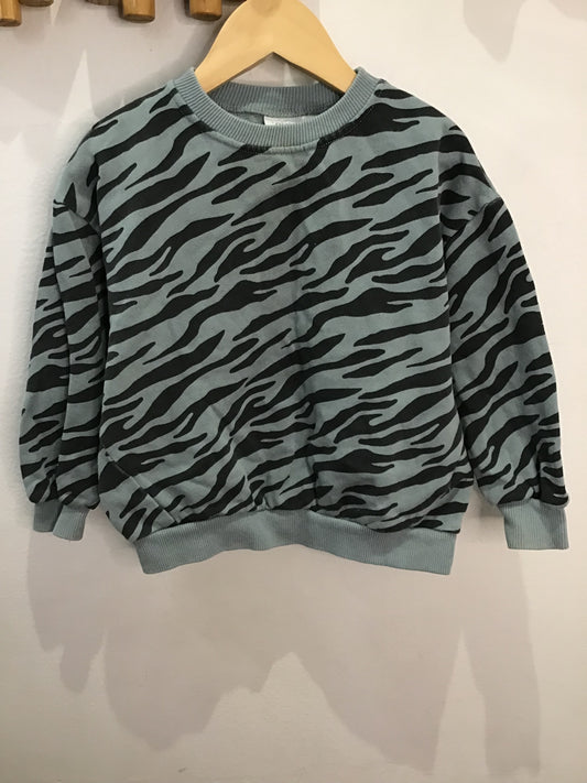 Pullover blue zebra 2-3y