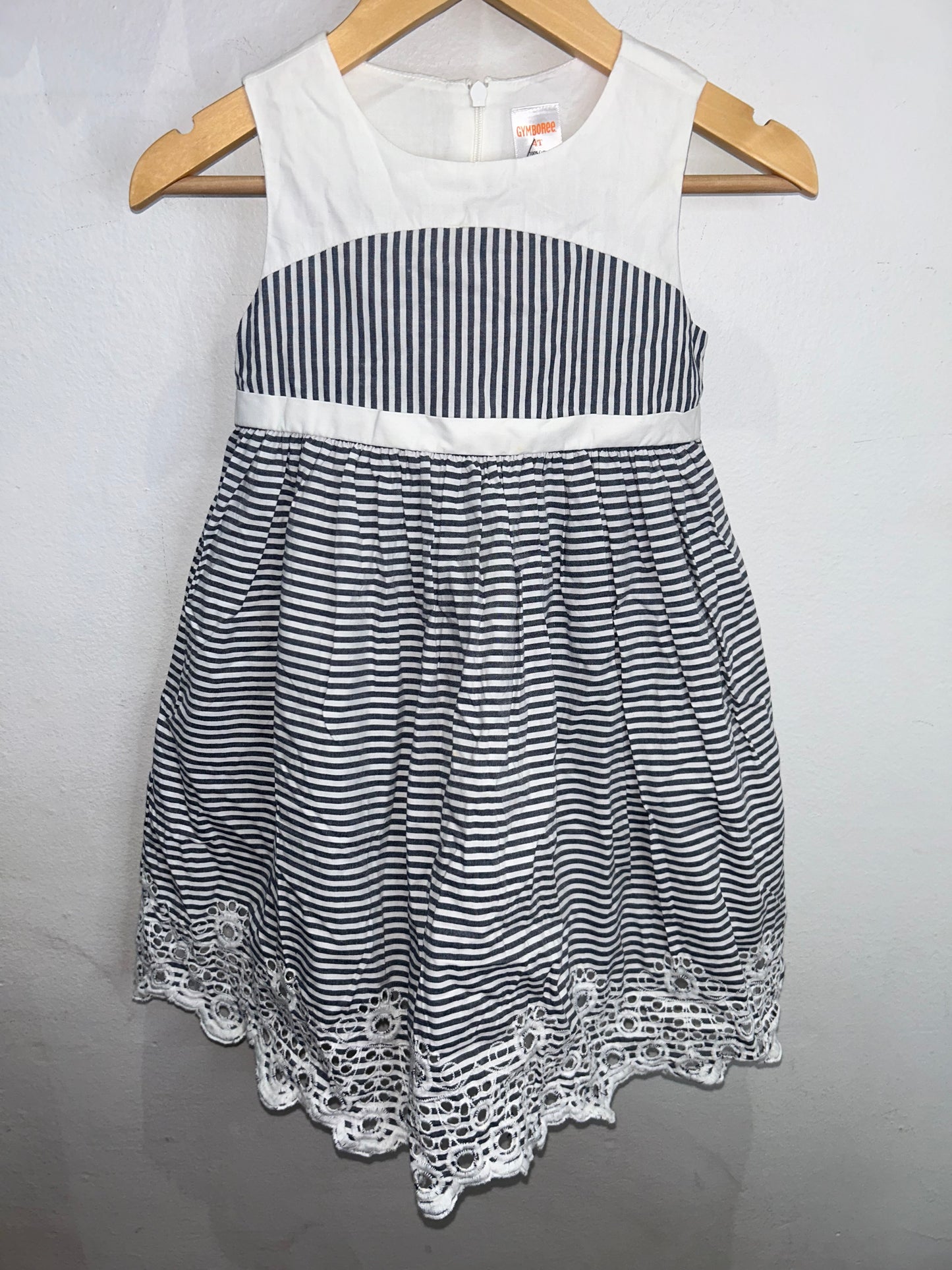 Grey stripes dress 4y