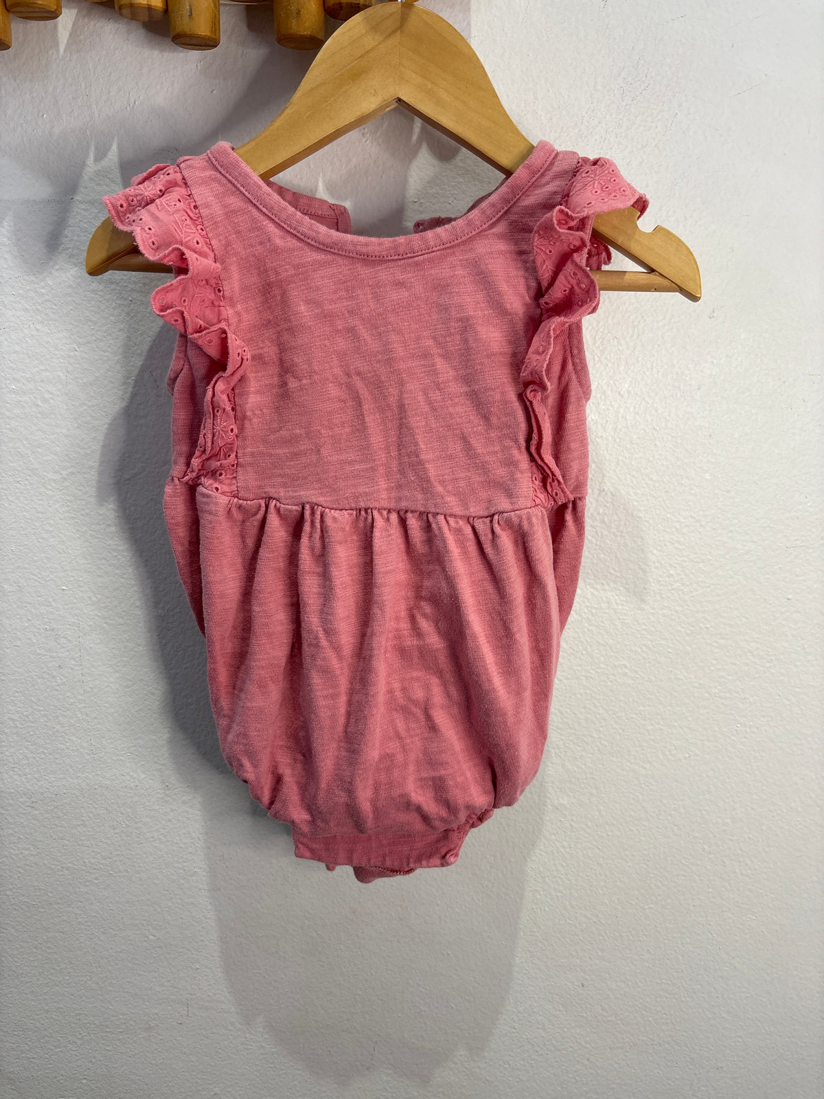Frilly peach blouse onesie 18-24m