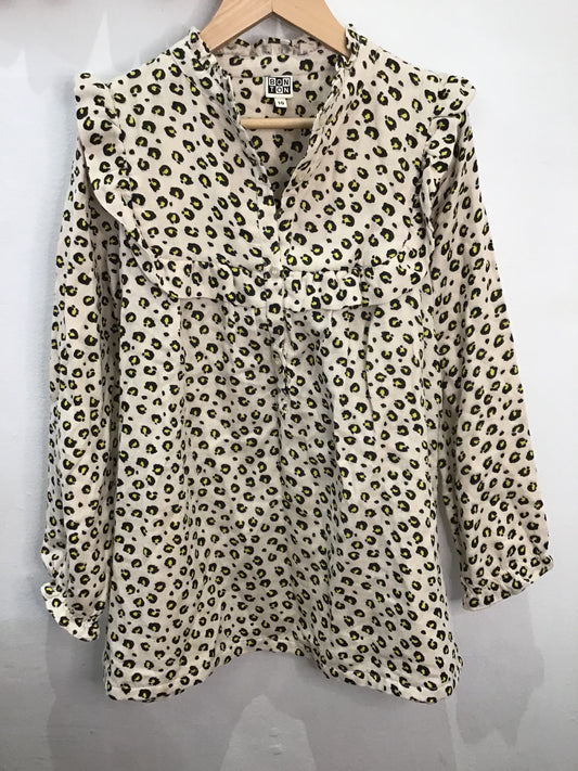 Bonton leopard print dress 10y