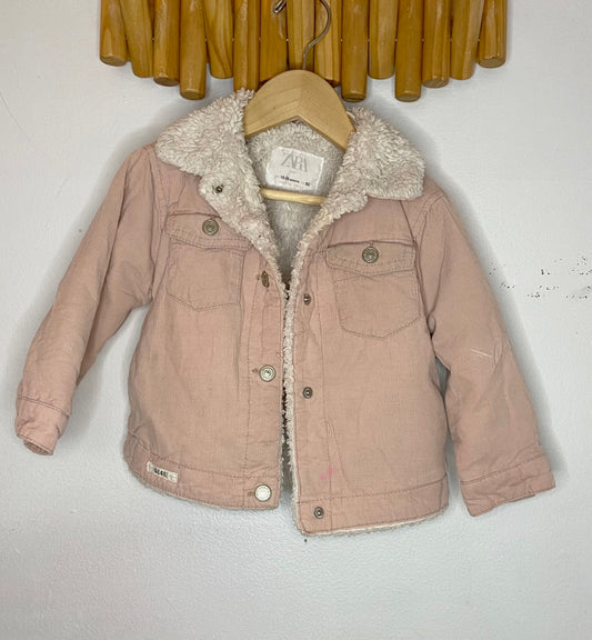 Pink corduroy jacket 18-24m