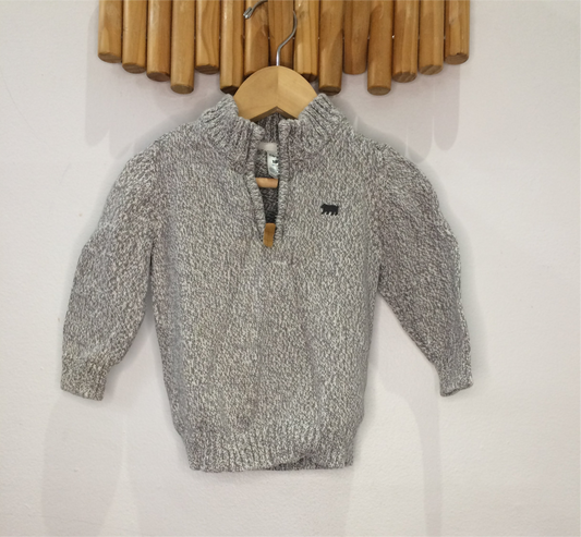 Greige quarter zip sweater 18m