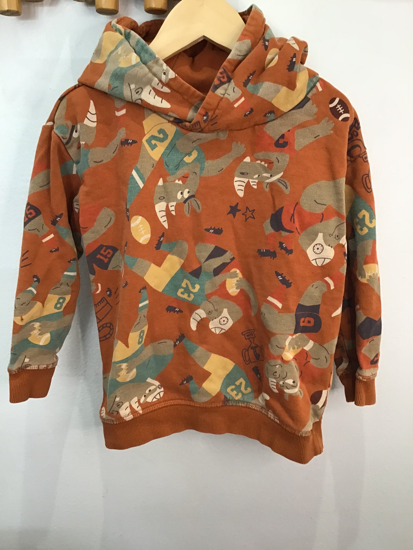 Hoodie football rhinos 5y