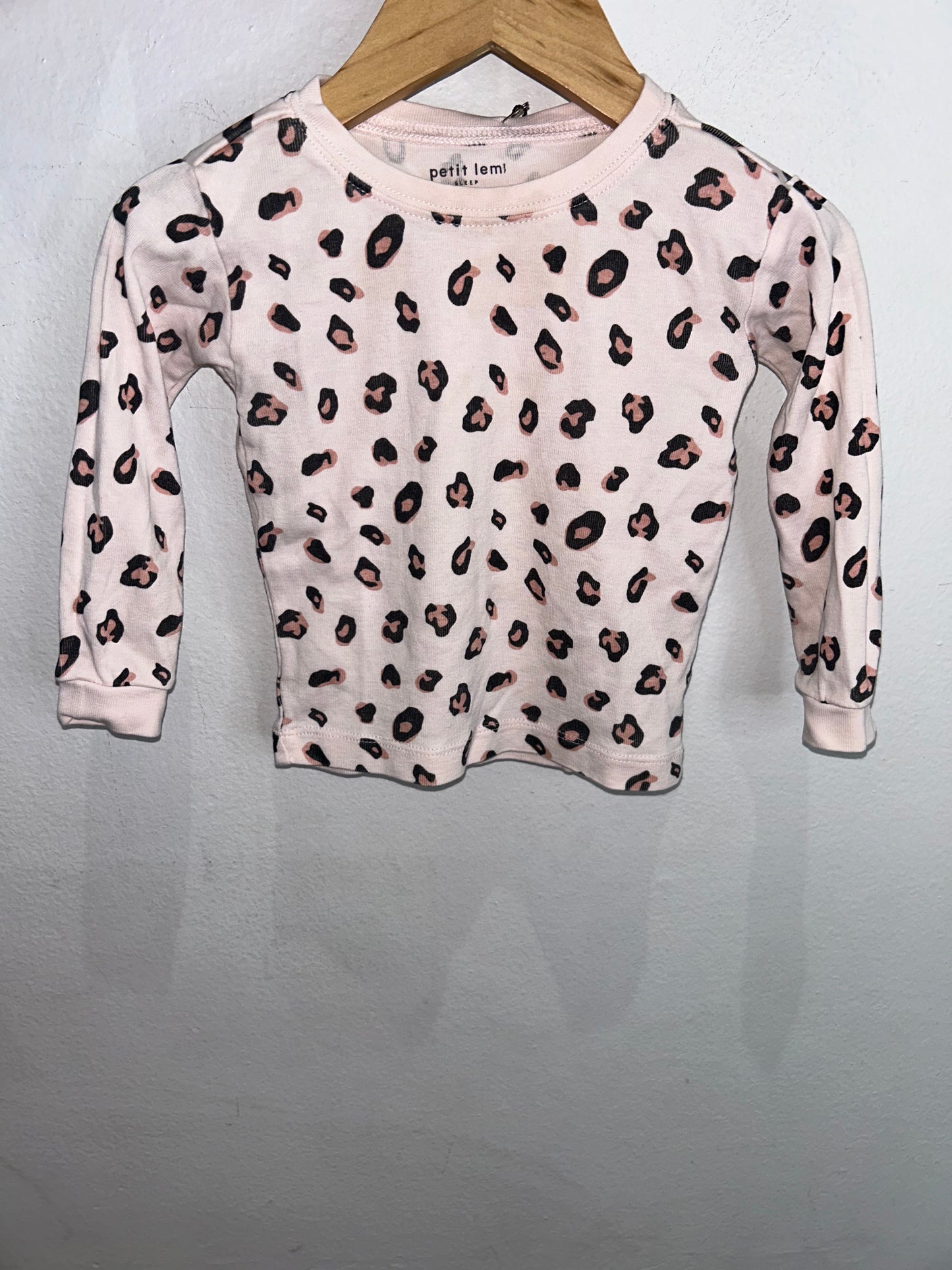 Petit Lem pink leopard lounge set 12m