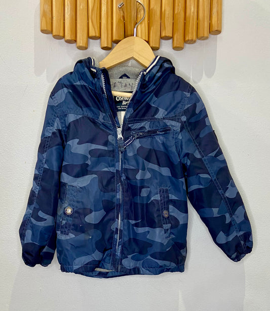 Camo fleece lined jacket 4y