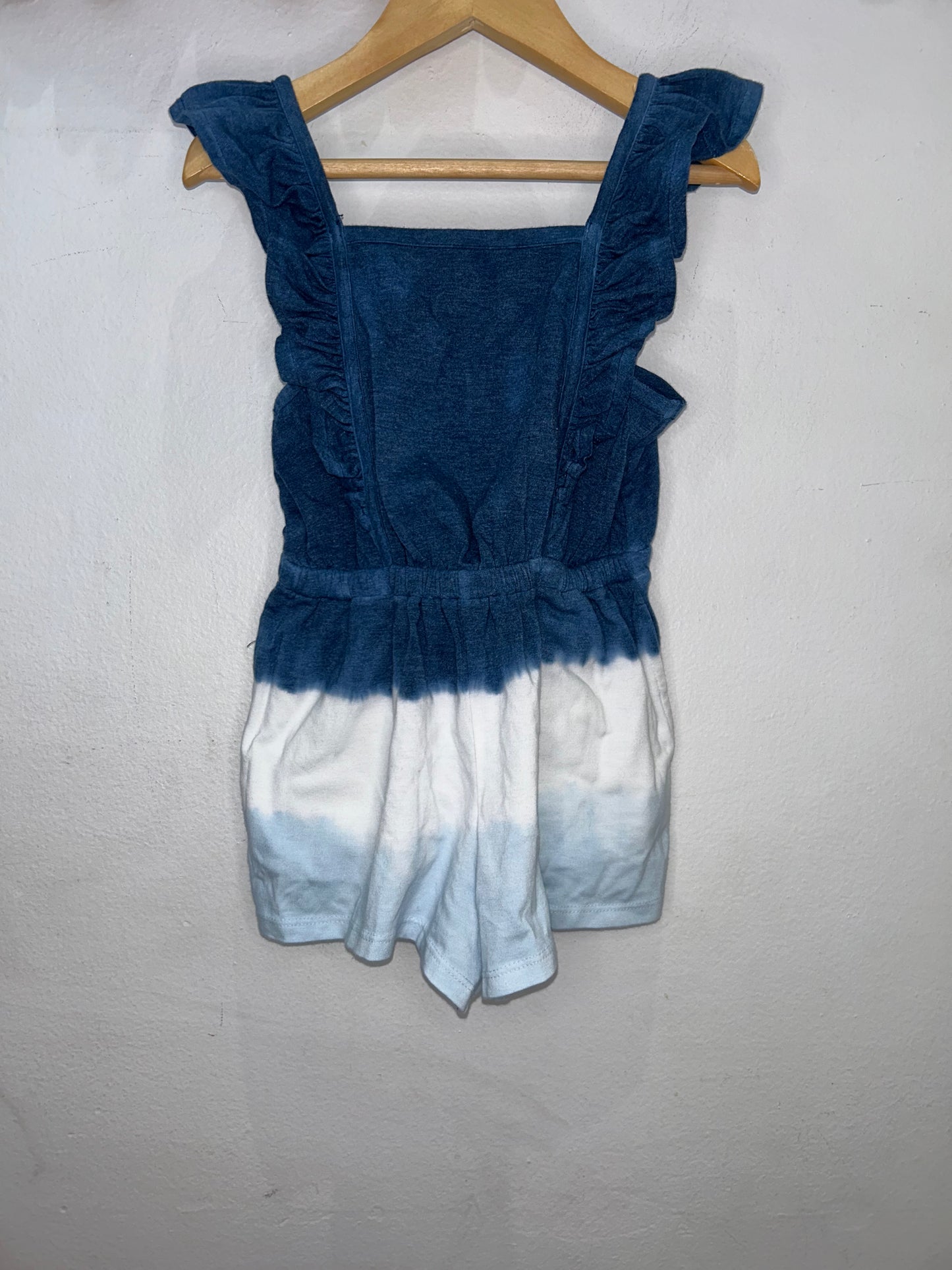 Blue dye shorty romper 2y
