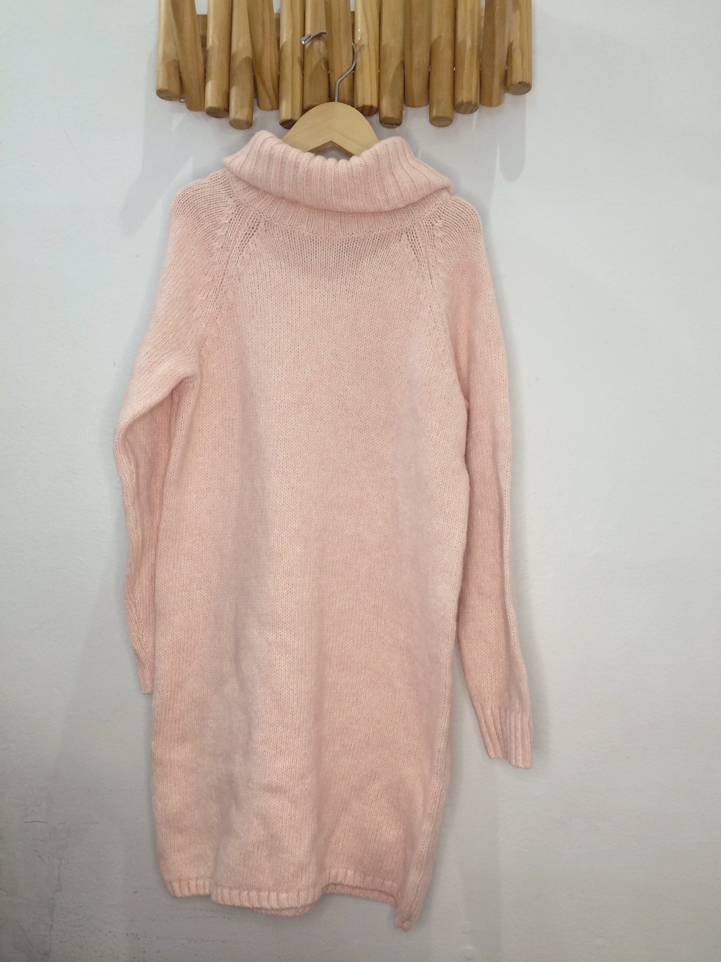 Pink turtleneck sweater dress 6y