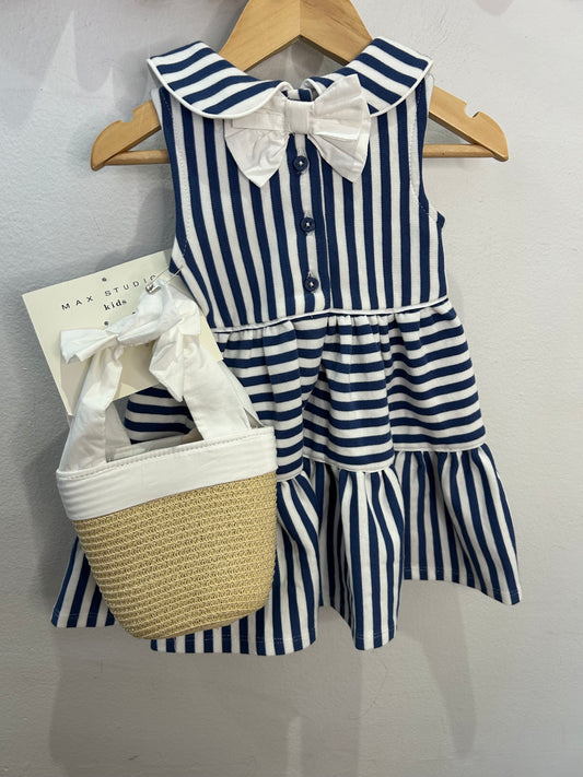 Blue dress w matching purse 9-12m NEW