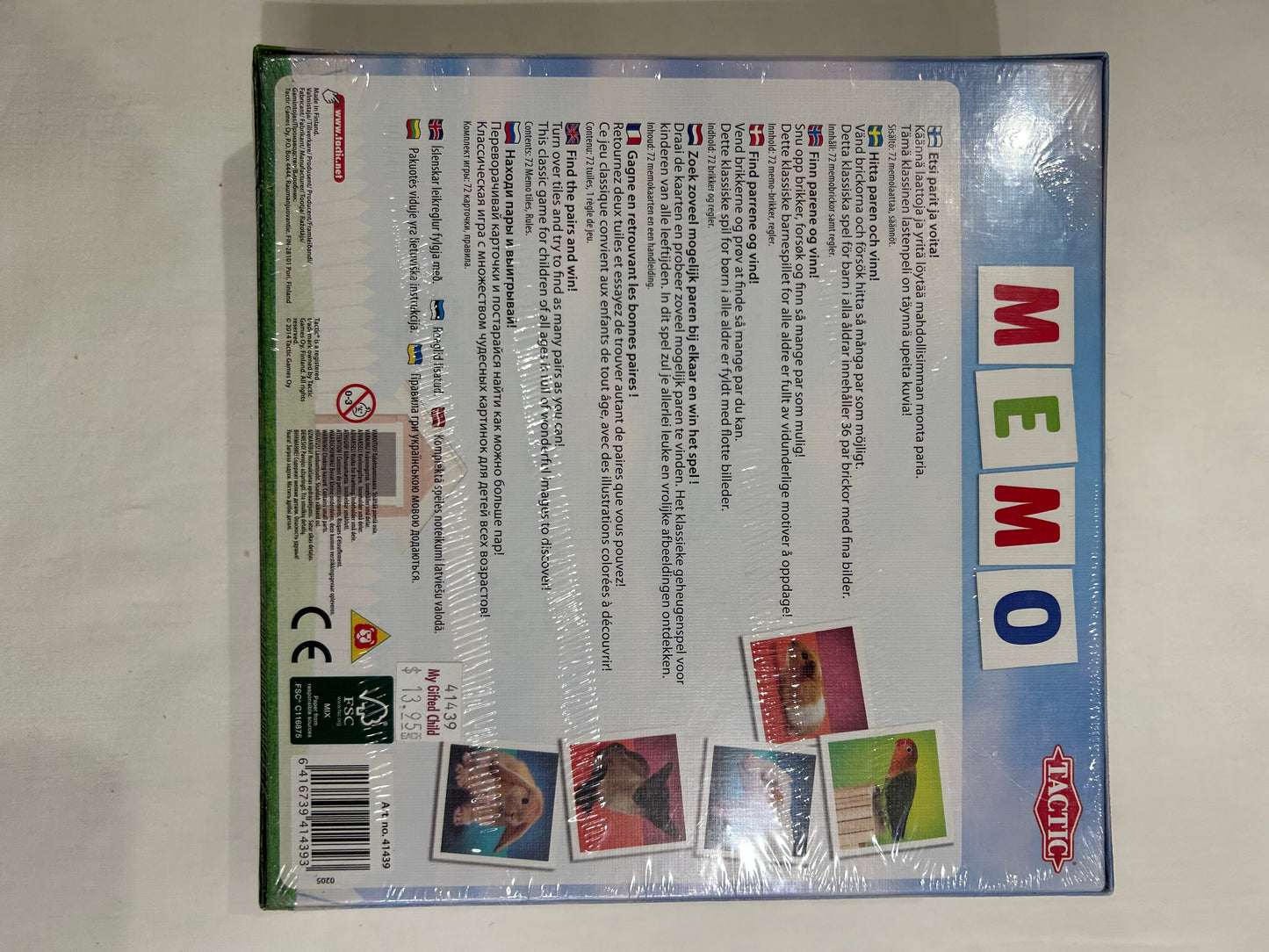 Memo pairing animal game NEW