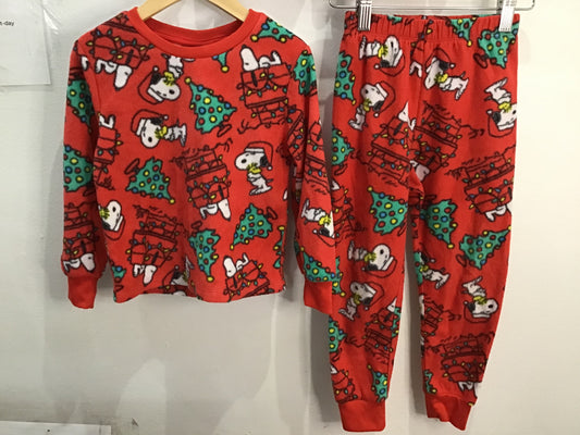 Snoopy Xmas fleece pyjamas 4y