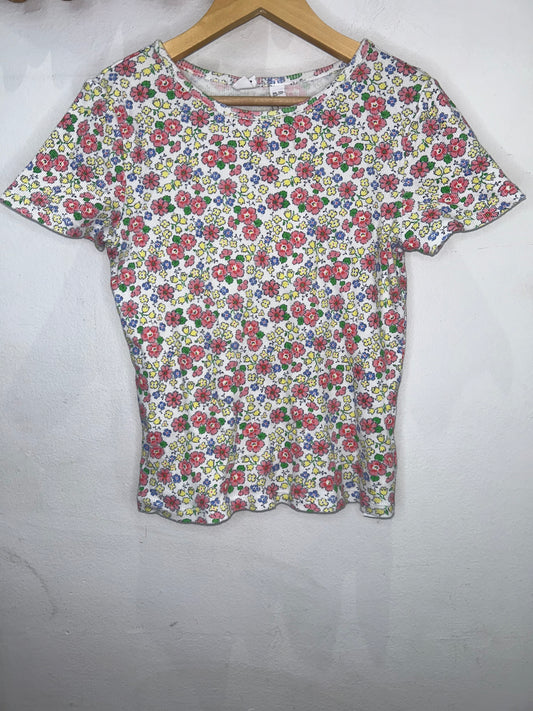Ribbed floral tee 14-16y