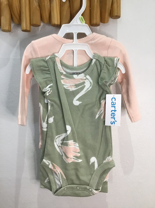 Onesie three-pack swans 3m NEW