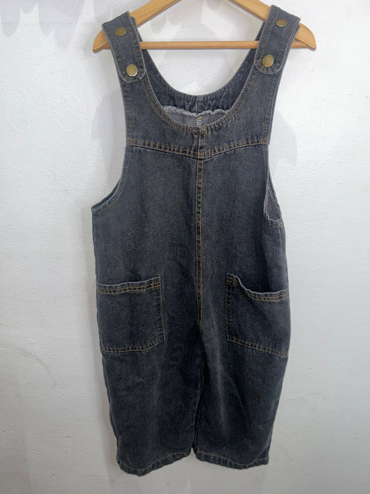Bagging denim overalls - black 3y