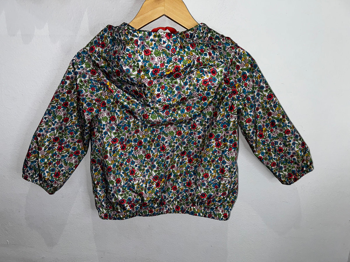Floral rain jacket 3y