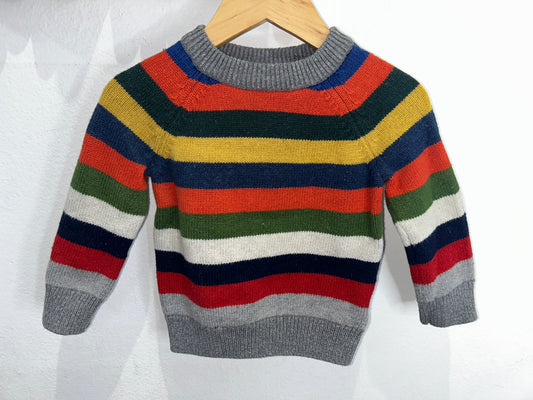 Colourful colourful stripes sweater 12-18m