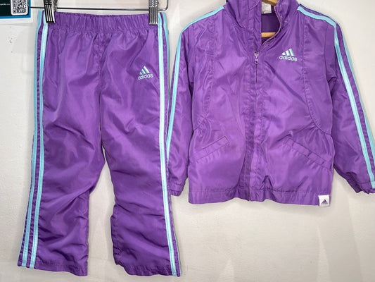 Adidas purple track suit 24m