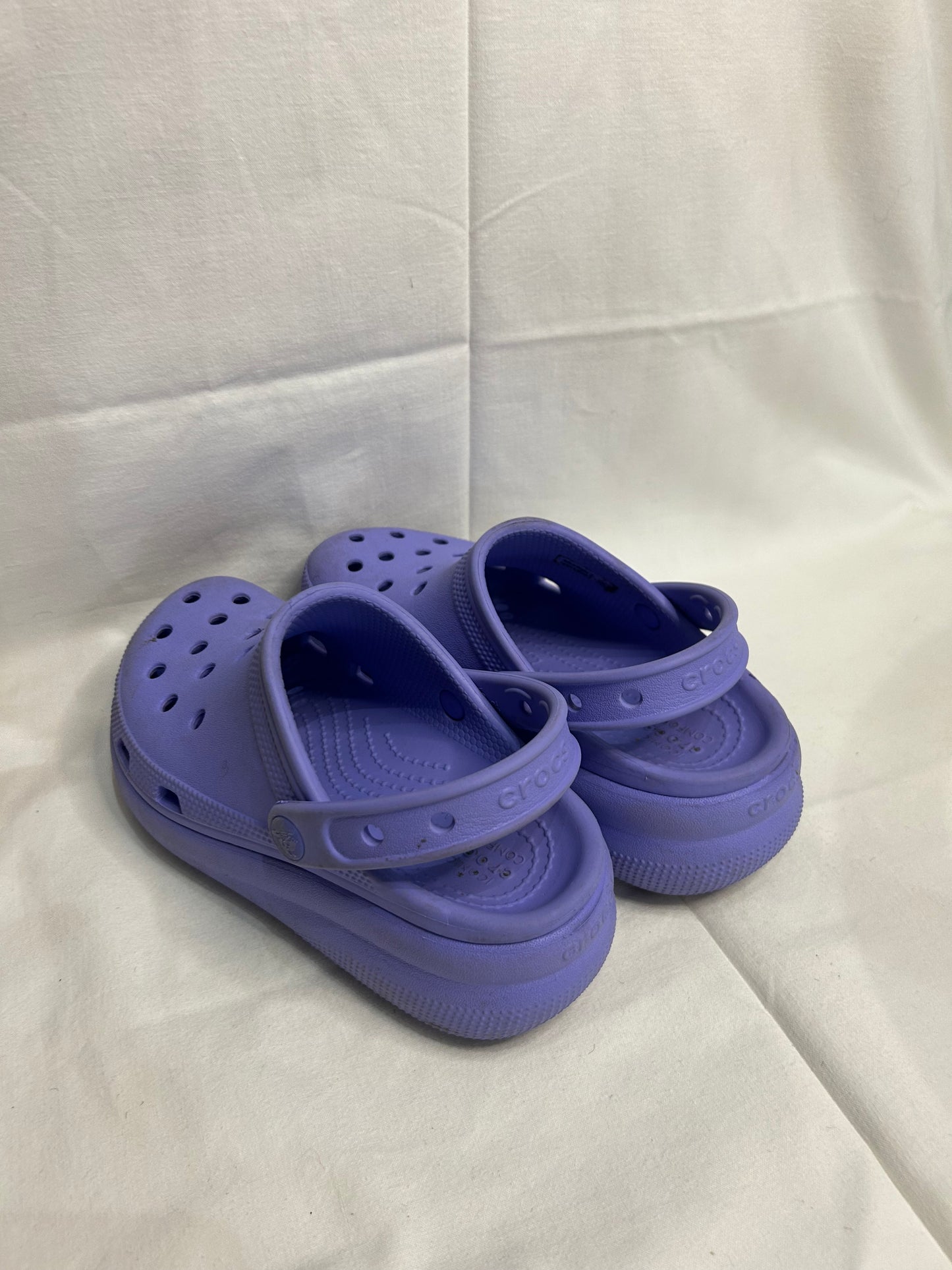 Y2 purple platform Crocs