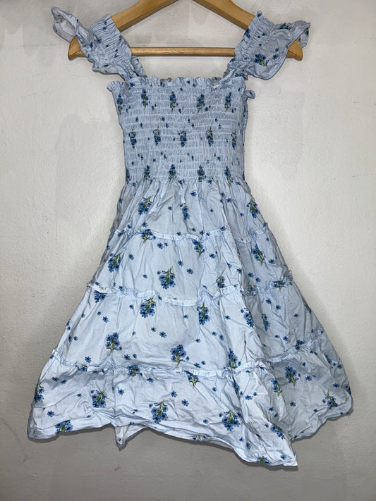 Hill House blue smocked dress 5-6y